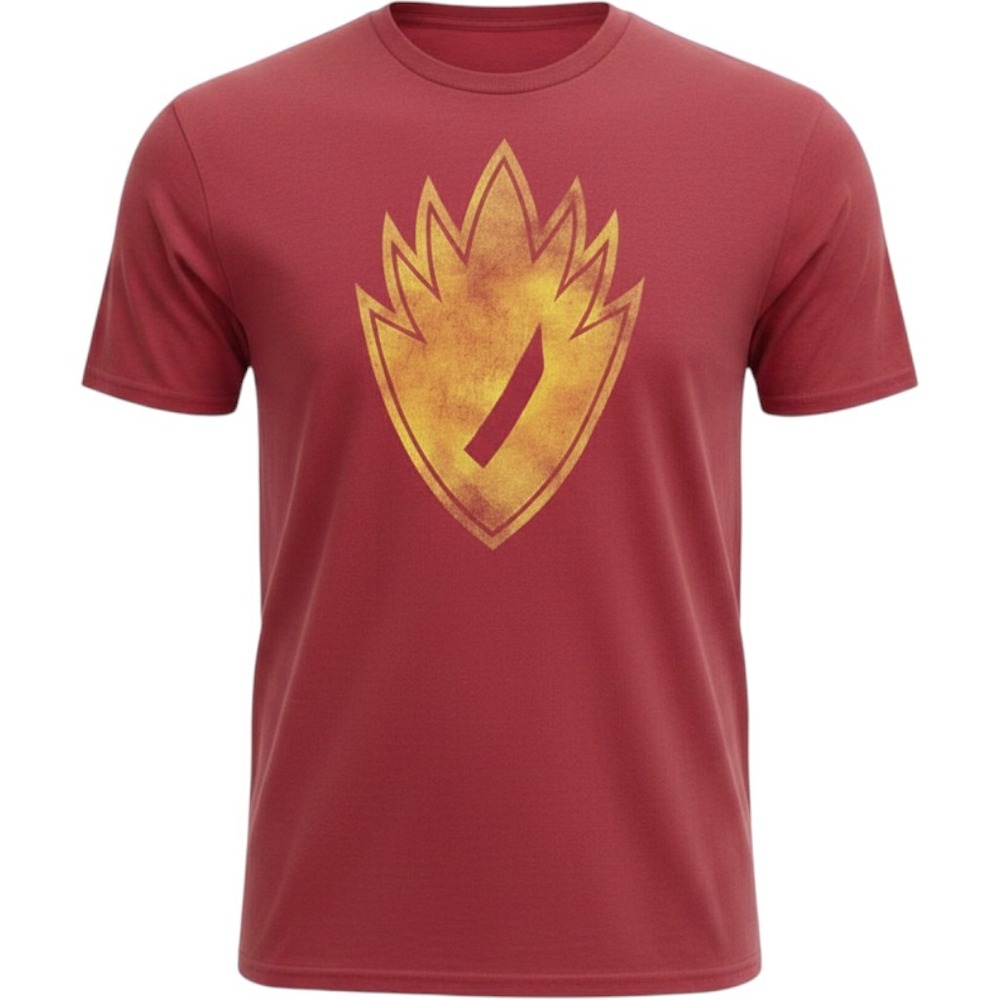 Marvel Guardians of the Galaxy Star-Lord Crest Red Graphic T-Shirt Medium